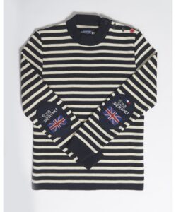 Sømandstrøje med striber og design